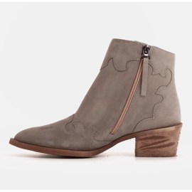 Marco Shoes Boots grises en daim naturel sans isolation 1