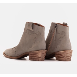 Marco Shoes Boots grises en daim naturel sans isolation 7