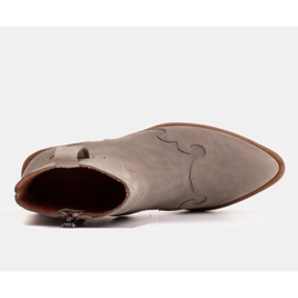 Marco Shoes Boots grises en daim naturel sans isolation 6