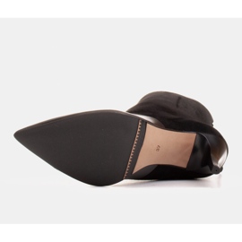 Marco Shoes Bottes pour femmes à talon haut dans une combinaison de cuir et de daim le noir 5