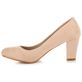 Yes Mile Escarpins en daim sur un pilier brun 3