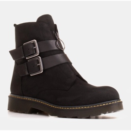 Marco Shoes Bottes noires pour femmes sur un fond transparent épais le noir 1