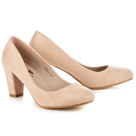 Yes Mile Escarpins en daim sur un pilier brun 6
