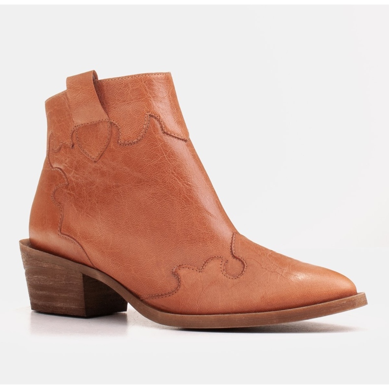 Marco Shoes Bottes rouges en cuir naturel froissé irrégulièrement multicolore 1