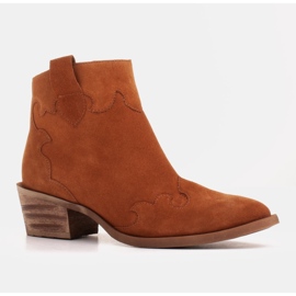 Marco Shoes Boots en daim naturel orange sans isolation 2