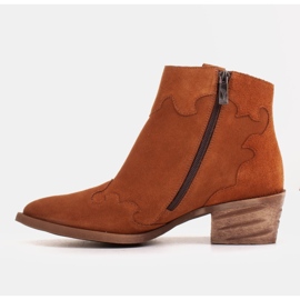 Marco Shoes Boots en daim naturel orange sans isolation 4