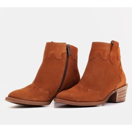 Marco Shoes Boots en daim naturel orange sans isolation 5