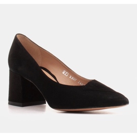 Marco Shoes Escarpins élégants en daim noir 1434P le noir 4