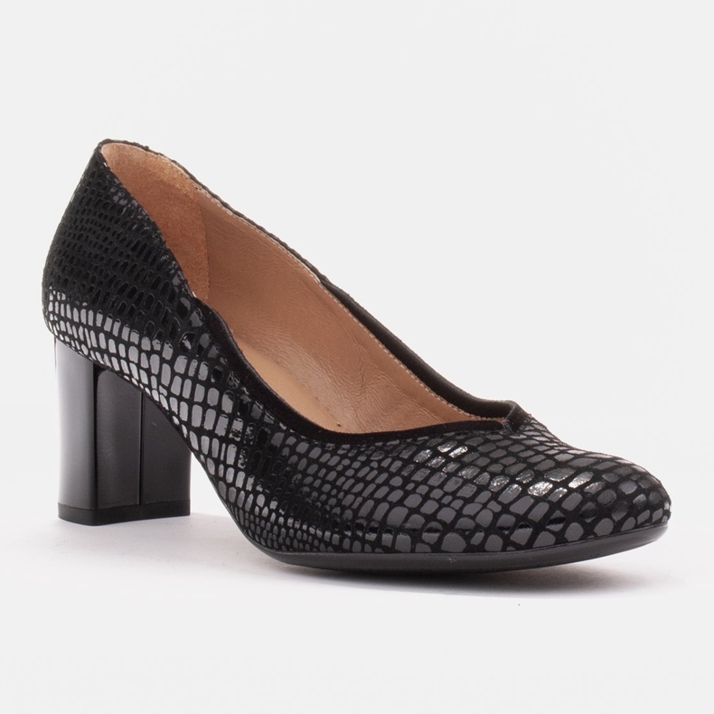 Escarpins Marco Shoes noirs lisses et confortables le noir 1
