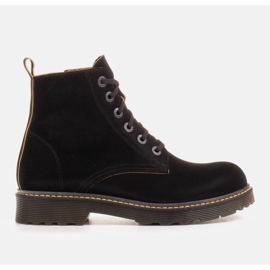 Marco Shoes Bottines hautes, bottines nouées sur une semelle translucide le noir 1