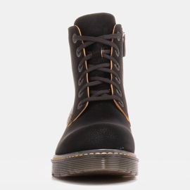 Marco Shoes Bottines hautes, bottines nouées sur une semelle translucide le noir 4