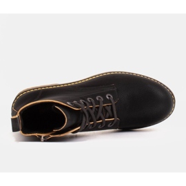 Marco Shoes Bottines hautes, bottines nouées sur une semelle translucide le noir 5