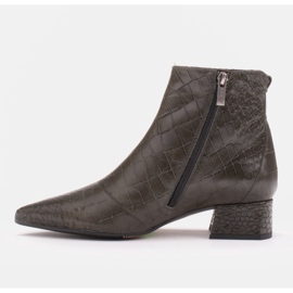 Marco Shoes Bottes fines avec cuir intéressant dans un thème animalier vert 2