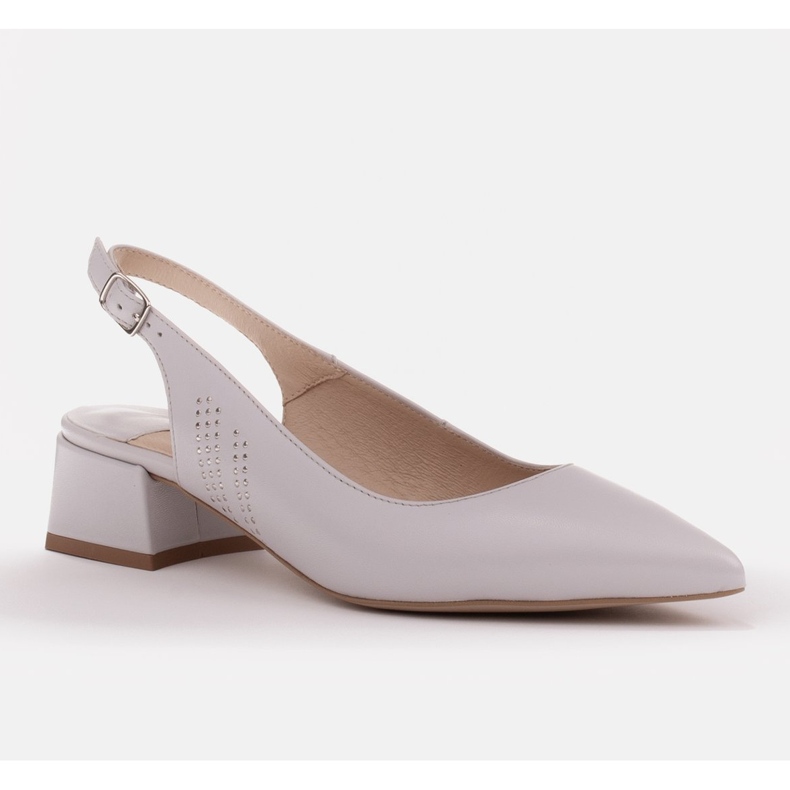 Marco Shoes Sandales élégantes avec jets sur le côté gris 1