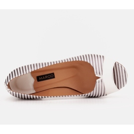 Marco Shoes Escarpins à devant ouvert, talon chromé argent 6