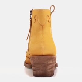 Marco Shoes Boots non isolées avec empiècements en daim et ondulations brun jaune 5