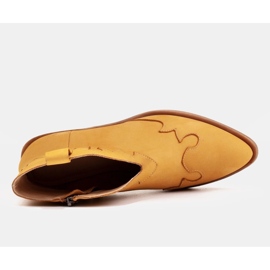 Marco Shoes Boots non isolées avec empiècements en daim et ondulations brun jaune 7