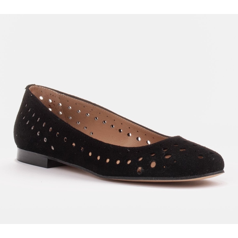 Marco Shoes Ballerines femme avec perforation sur la tige noir 1