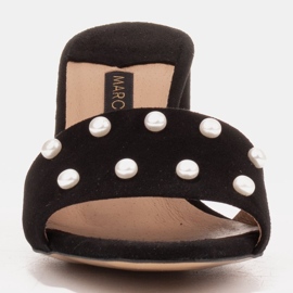Marco Shoes Chaussons pour femmes Marco en daim naturel le noir 2