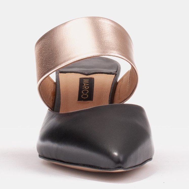 Marco Shoes Escarpins femme élégants pour l'été le noir d'or 1