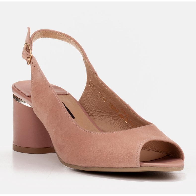 Marco Shoes Sandales élégantes pour femmes avec un accent métallique rose 1 Marco Shoes Sandales élégantes pour femmes avec un accent métallique rose 1