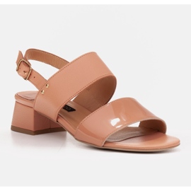 Marco Shoes Sandales Cinta à talon gainé de cuir orange 1 Marco Shoes Sandales Cinta à talon gainé de cuir orange 1