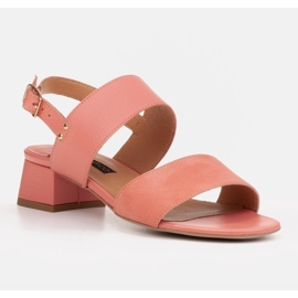 Marco Shoes Sandales Cinta à talon gainé de cuir rose 1 Marco Shoes Sandales Cinta à talon gainé de cuir rose 1