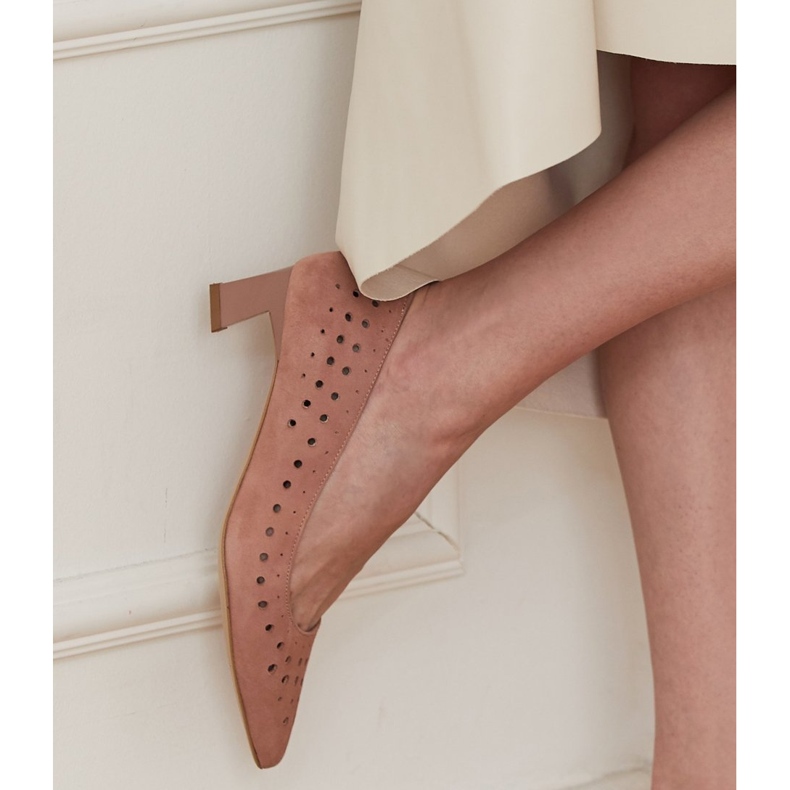 Marco Shoes Escarpins pour femmes avec perforation intéressante rose 1