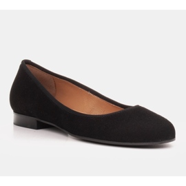 Marco Shoes Ballerines Marco pour femmes en daim naturel de haute qualité noir 1