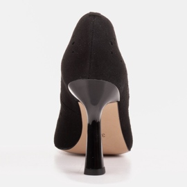 Marco Shoes Escarpins en daim naturel avec perforation décorative le noir 4