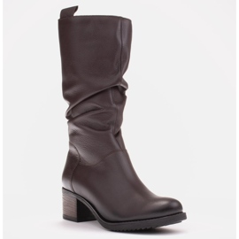 Marco Shoes Bottes en cuir 0812b-388-5 brun 1