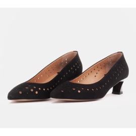 Marco Shoes Escarpins pour femmes avec perforation intéressante le noir 1