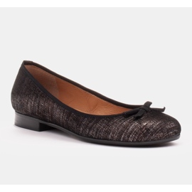 Marco Shoes Ballerines Marco pour femmes en daim naturel de haute qualité le noir 1