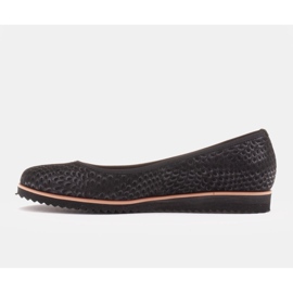 Marco Shoes Ballerines Marco pour femmes en daim naturel de haute qualité noir 1