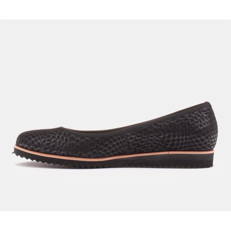 Marco Shoes Ballerines Marco pour femmes en daim naturel de haute qualité noir 1