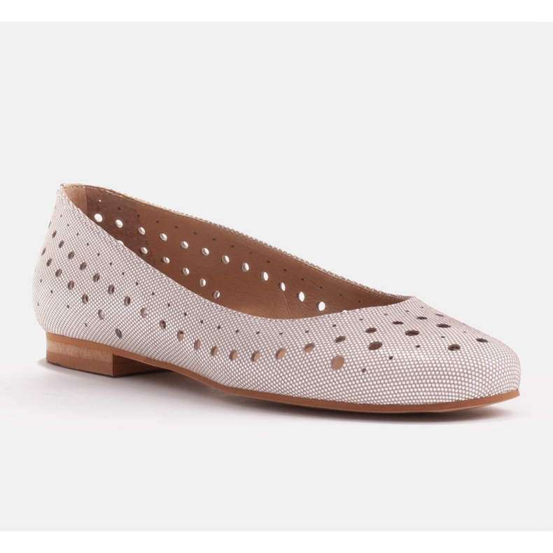 Marco Shoes Ballerines femme avec perforation sur la tige beige 1 Marco Shoes Ballerines femme avec perforation sur la tige beige 1
