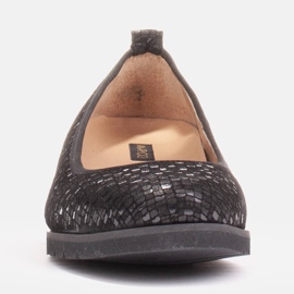 Marco Shoes Ballerines légères avec un dessous très doux et un soufflet caché le noir 3