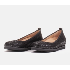 Marco Shoes Ballerines légères avec un dessous très doux et un soufflet caché le noir 6