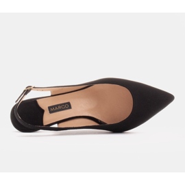 Marco Shoes Escarpins en daim délicat avec une bride le noir 6