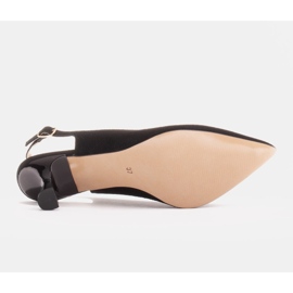 Marco Shoes Escarpins en daim délicat avec une bride le noir 7