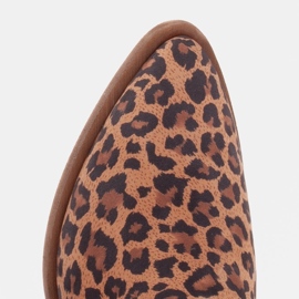 Marco Shoes Bottes en cuir véritable avec une coupe en V 1954B-634-1 brun 9