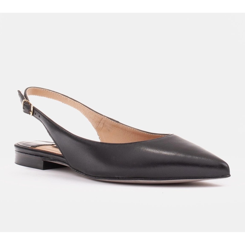 Marco Shoes Sandales en cuir naturel de couleur noire 1