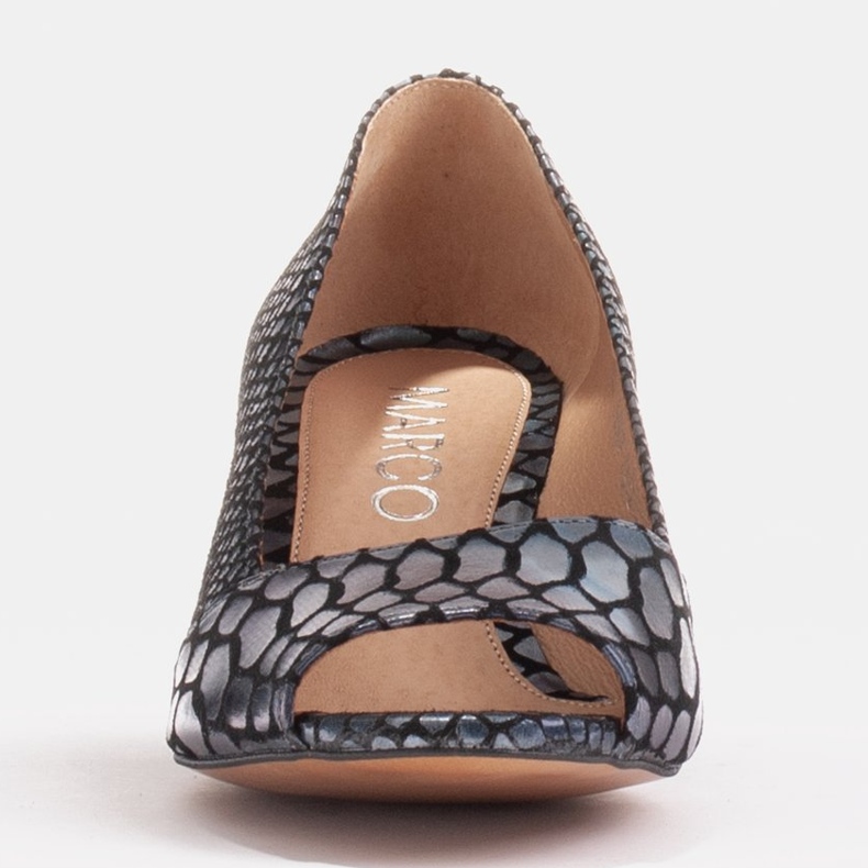 Marco Shoes Chaussures pour femmes confortables avec un devant ouvert bleu marin 1 Marco Shoes Chaussures pour femmes confortables avec un devant ouvert bleu marin 1