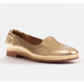 Marco Shoes Ballerines femme avec élastique sur la tige doré 1