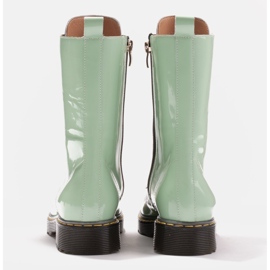 Marco Shoes Bottines hautes, bottines nouées sur une semelle translucide vert 6