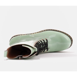 Marco Shoes Bottines hautes, bottines nouées sur une semelle translucide vert 8