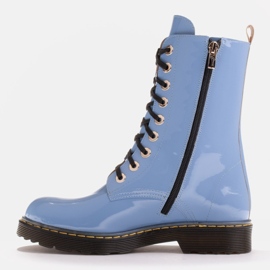 Marco Shoes Bottines hautes, bottines nouées sur une semelle translucide bleu 4