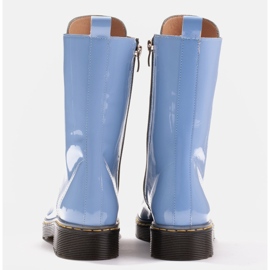 Marco Shoes Bottines hautes, bottines nouées sur une semelle translucide bleu 6