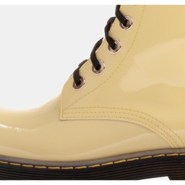 Marco Shoes Bottines hautes, bottines nouées sur une semelle translucide jaune 7