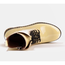 Marco Shoes Bottines hautes, bottines nouées sur une semelle translucide jaune 8